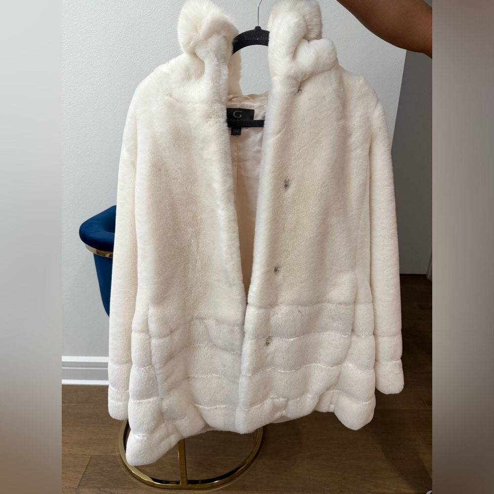 Gallery Hooded Faux Fur Coat